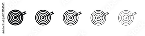 Hunting darts icon logo. Black line icon, vector illustrations.