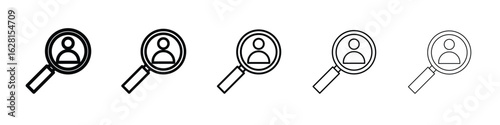 Hiring icon logo. Black line icon, vector illustrations.