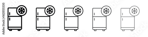 Freezer icon logo. Black line icon, vector illustrations.
