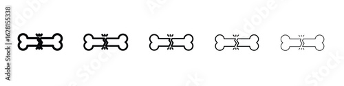 Fracture icon logo. Black line icon, vector illustrations.