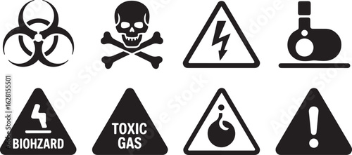 Navigating Perilous Zones A Comprehensive Collection of Hazard Warning Symbols for Industrial Safety