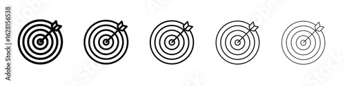 Darts icon logo. Black line icon, vector illustrations.