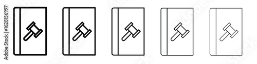 Code of conduct icon logo. Black line icon, vector illustrations.
