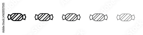 Candy icon logo. Black line icon, vector illustrations.