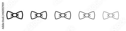 Bow Tie icon logo. Black line icon, vector illustrations.
