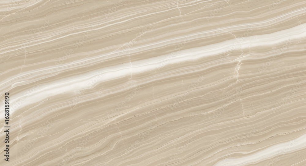 Obraz premium Subtle Light Beige Marble Tile with Horizontal Wavy Patterns