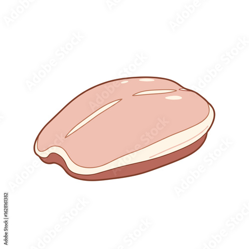 Whole duck breast isolated on transparent background  