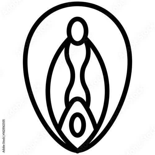 Vagina icon for human body, business, medical, clinic, website, application, printing, document, poster design, etc