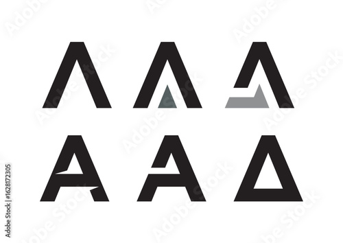 letter A simple logo design 