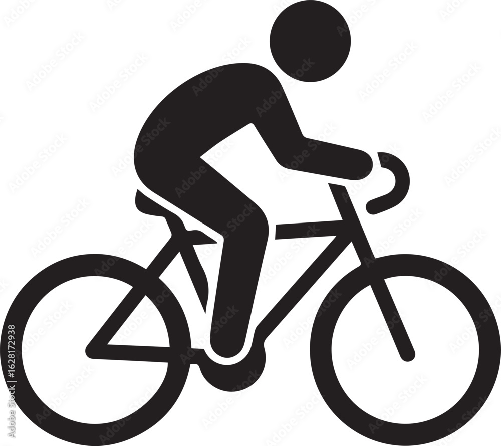 Obraz premium cyclist silhouette vector