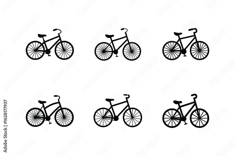 Naklejka premium cruiser bike silhouette vector illustration