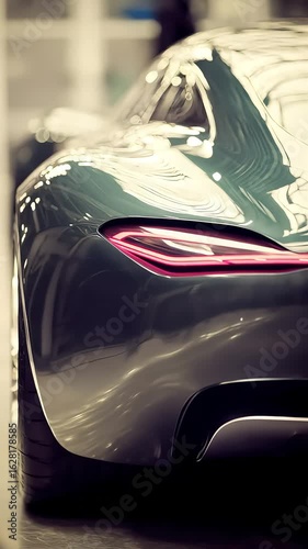 Rear view of a modern sports car
