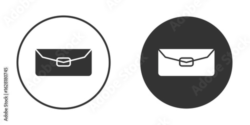 Womens wallet icon concept, simple flat design. Clipart vecot in black colors