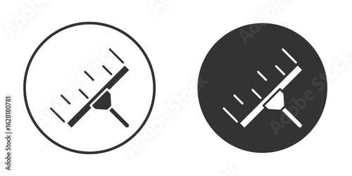 Window squeegee icon concept, simple flat design. Clipart vecot in black colors