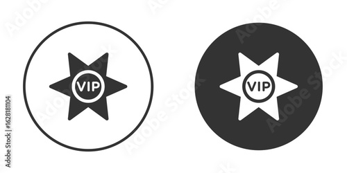 VIP icon concept, simple flat design. Clipart vecot in black colors