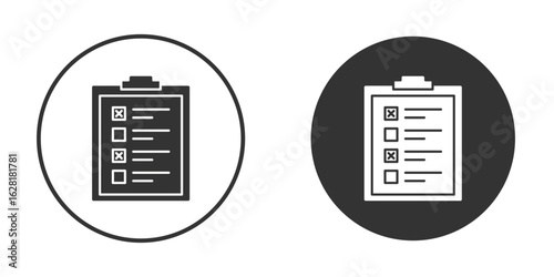 Survey icon concept, simple flat design. Clipart vecot in black colors