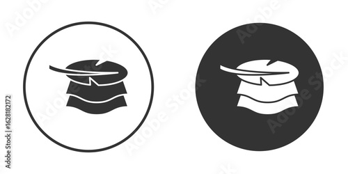 Soft fabric icon concept, simple flat design. Clipart vecot in black colors