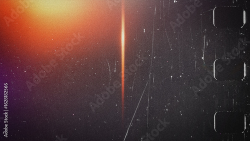 film burn texture background with old film colors, film noise and filmstrip, film effect backdrop with old film noise and texture, film scratches and distortions