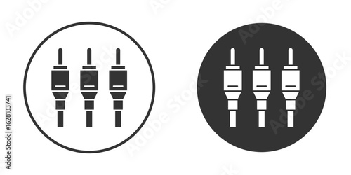 RCA icon concept, simple flat design. Clipart vecot in black colors