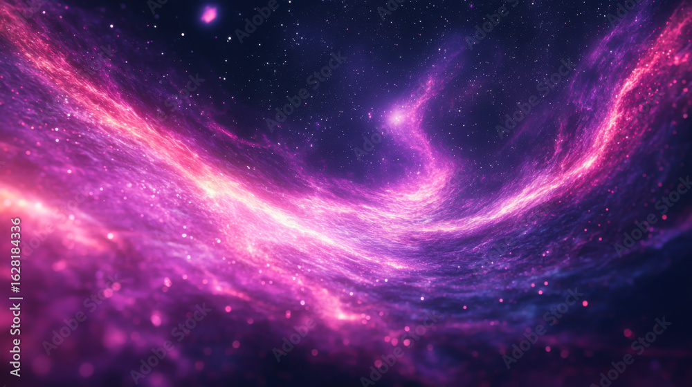 Naklejka premium Creative glowing purple metaverse space background