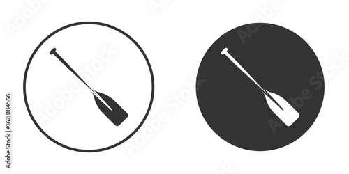 Paddle icon concept, simple flat design. Clipart vecot in black colors