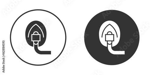 Oxygen mask icon concept, simple flat design. Clipart vecot in black colors