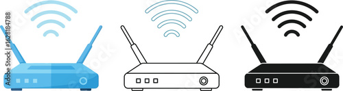 Find the best wifi router for your home network wireless internet vector