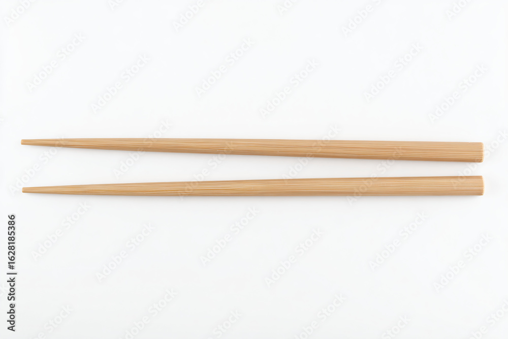 Obraz premium two wooden chopsticks sitting next to each other