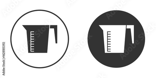Measuring cup icon concept, simple flat design. Clipart vecot in black colors