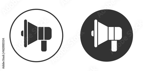 Loudspeaker icon concept, simple flat design. Clipart vecot in black colors