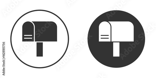Letter box icon concept, simple flat design. Clipart vecot in black colors