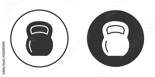 Kettlebell icon concept, simple flat design. Clipart vecot in black colors