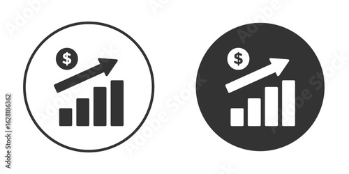 Inflation icon concept, simple flat design. Clipart vecot in black colors