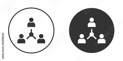 Human interaction icon concept, simple flat design. Clipart vecot in black colors