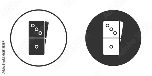 Domino icon concept, simple flat design. Clipart vecot in black colors