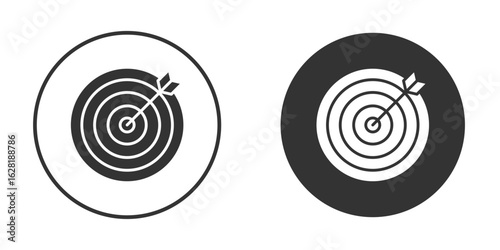 Darts icon concept, simple flat design. Clipart vecot in black colors