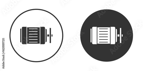 Car alternator icon concept, simple flat design. Clipart vecot in black colors
