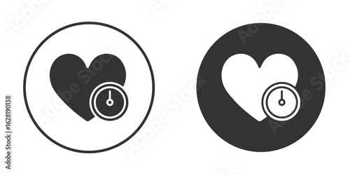 Blood pressure icon concept, simple flat design. Clipart vecot in black colors