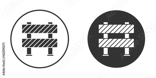 Barrier icon concept, simple flat design. Clipart vecot in black colors