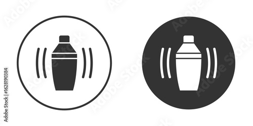 Bar shaker icon concept, simple flat design. Clipart vecot in black colors