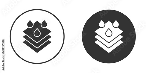 Absorption icon concept, simple flat design. Clipart vecot in black colors