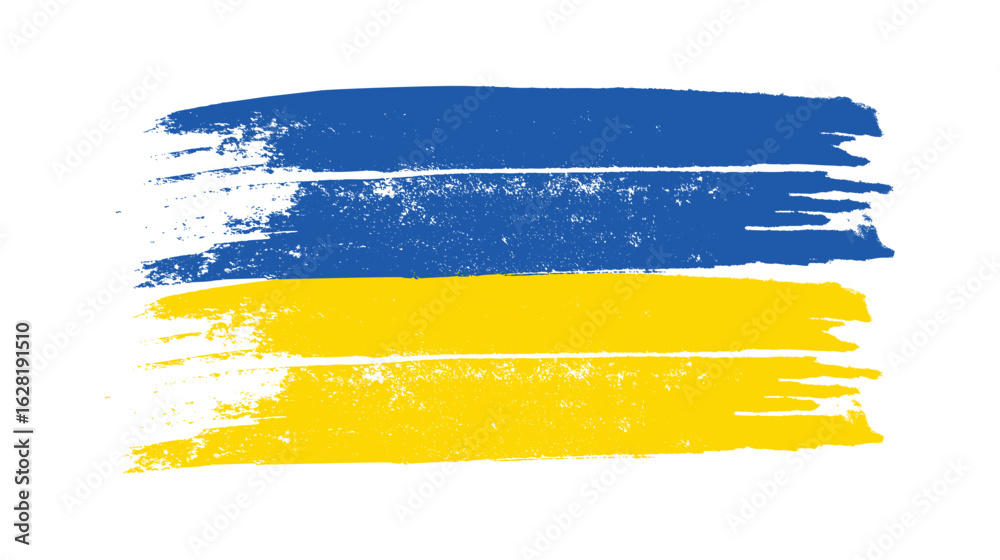 Obraz premium Ukrainian national flag in grunge style