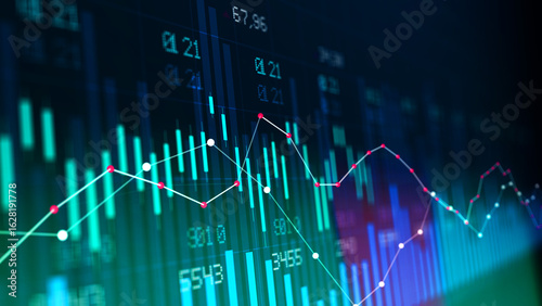 infografica, economia, finanza, andamento azioni, valori, mercato	
