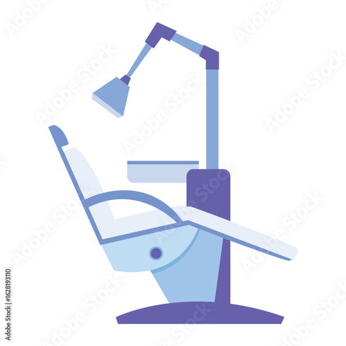 Modern dental clinic interior. An office of the dentist in a bright, modern clinic with a blurred background. DENTISTRY  thin line vector icon set. Pixel perfect. Editable stroke. 