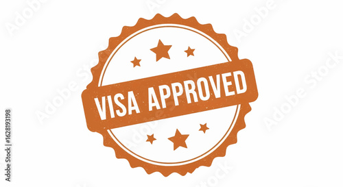 Visa Approved stamp vector illustration for travel documents.