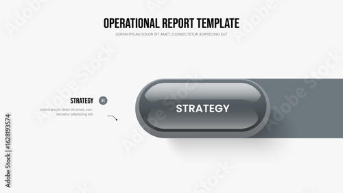Creative Plan Presentation Design Vector Illustration. Financial Overview 1 Option Diagram Frame Layout. Visual Proposal One Element Infographic Slide Template.