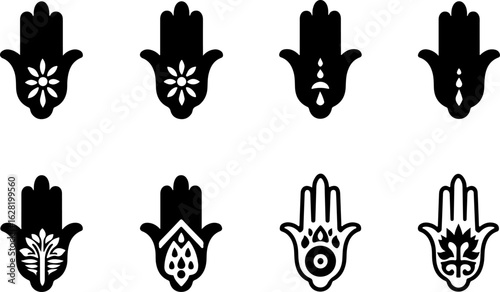 Hamsa Hand Symbol Variations