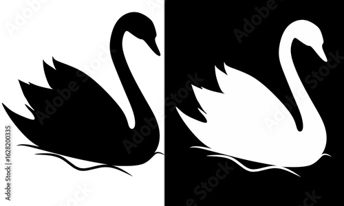 Swan icon vector image. Swan logo