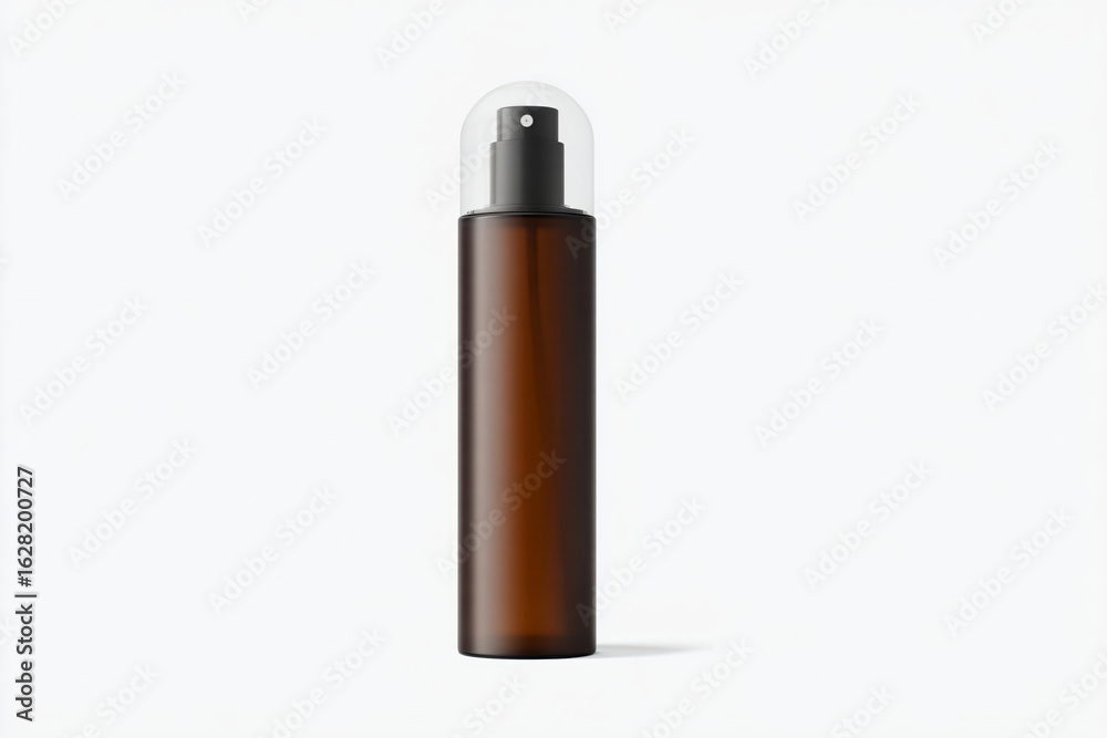 a brown glass bottle with a black cap a brown glass bottle with a black cap