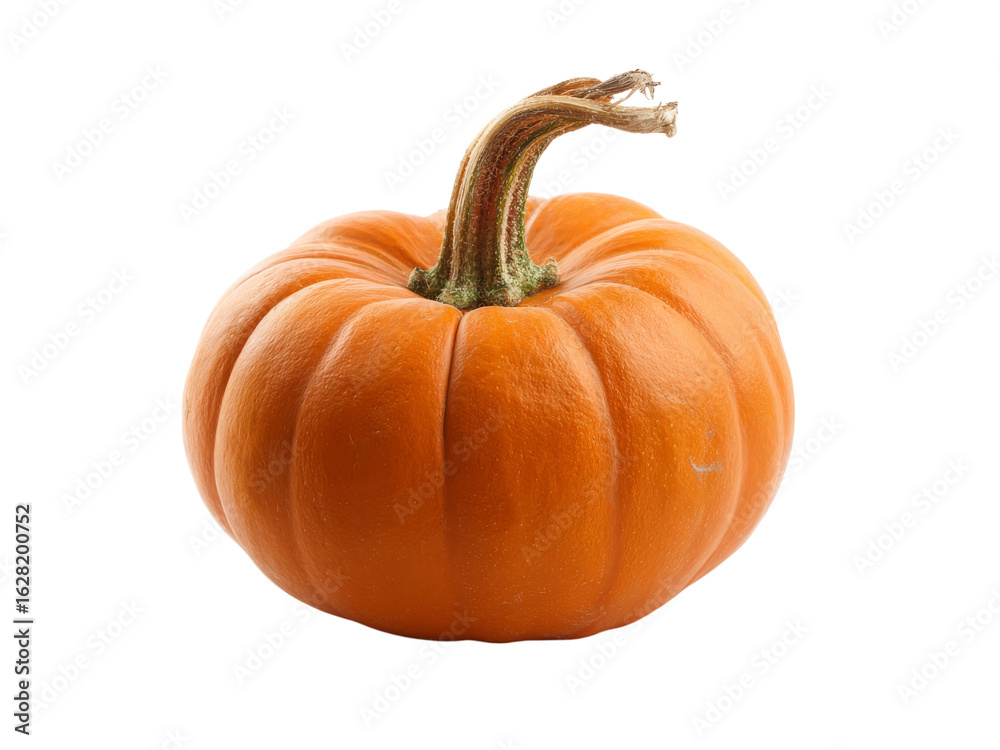 Fototapeta premium Single small orange pumpkin isolated on black background, Isolated On White Background, Png Transparent